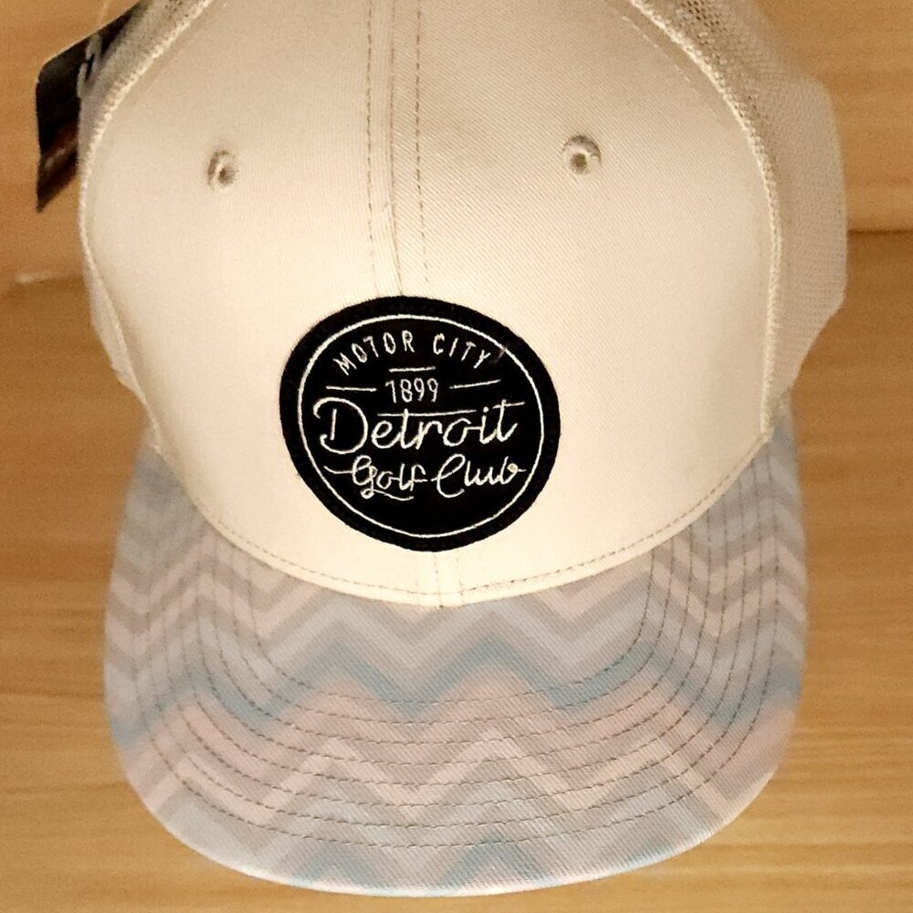 Pukka New Mens Tan Pastel Detroit Golf Club Snap Back Hat - Picture 2 of 6